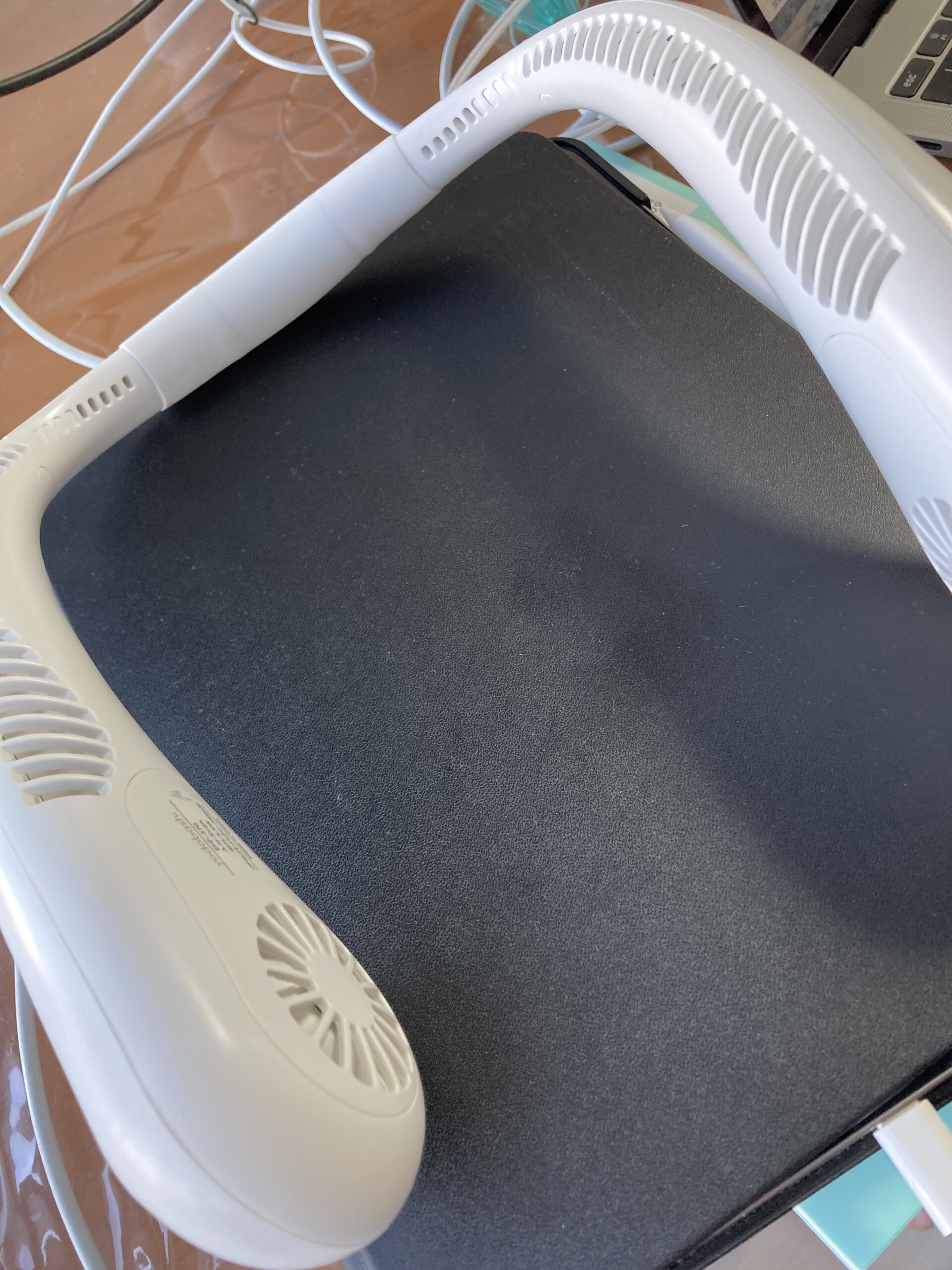 扇風機　両手がつかえる