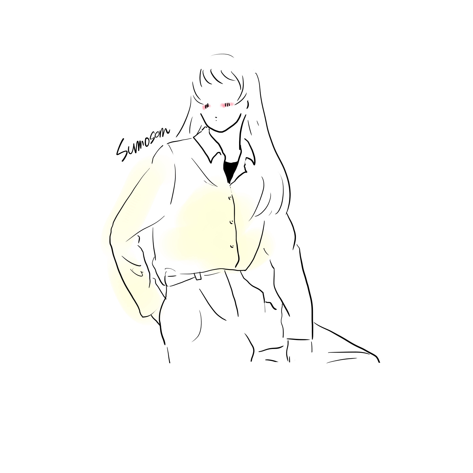 すもさん　イラスト　デザイン　スマートな女性
