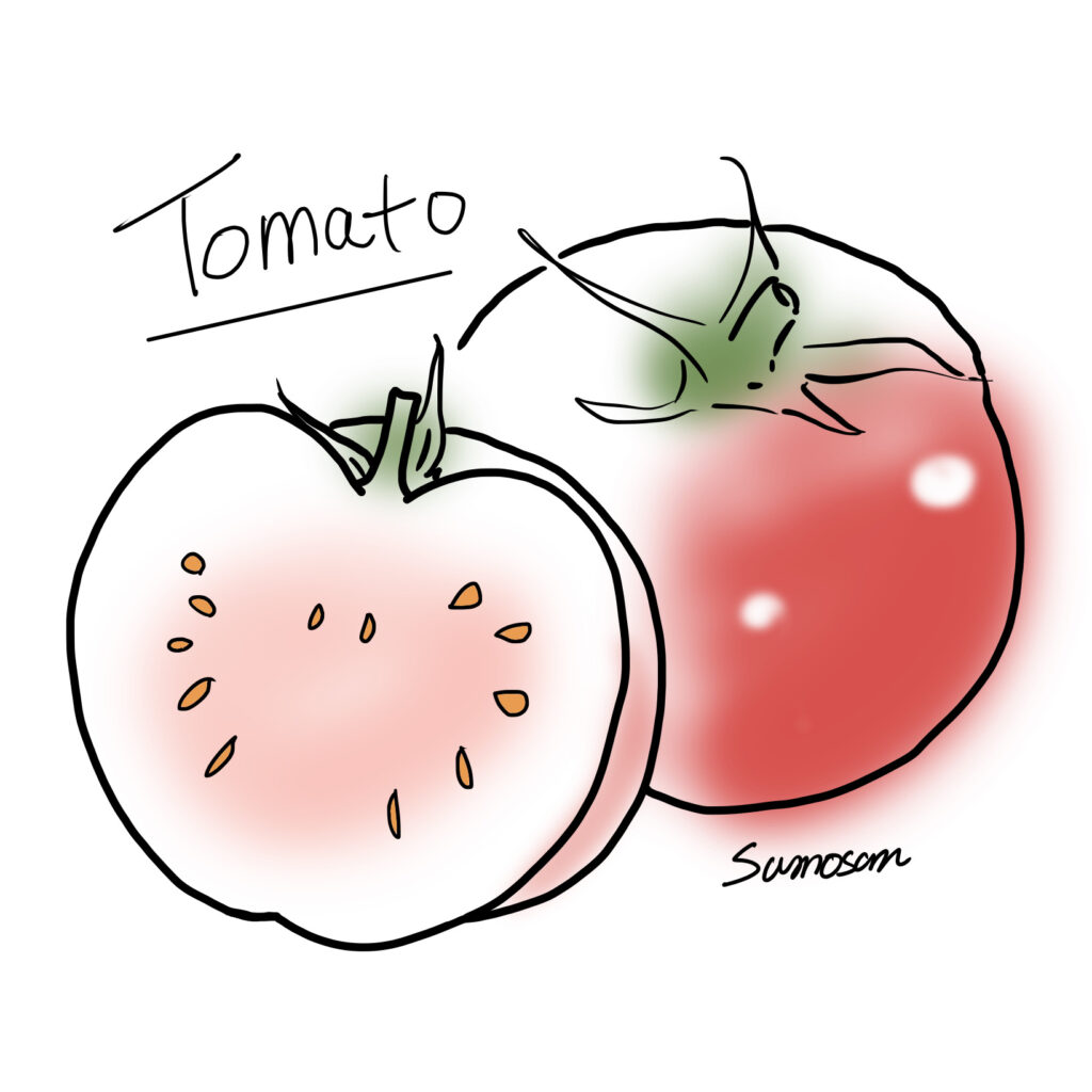 すもさん　デザイン　イラスト　トマト