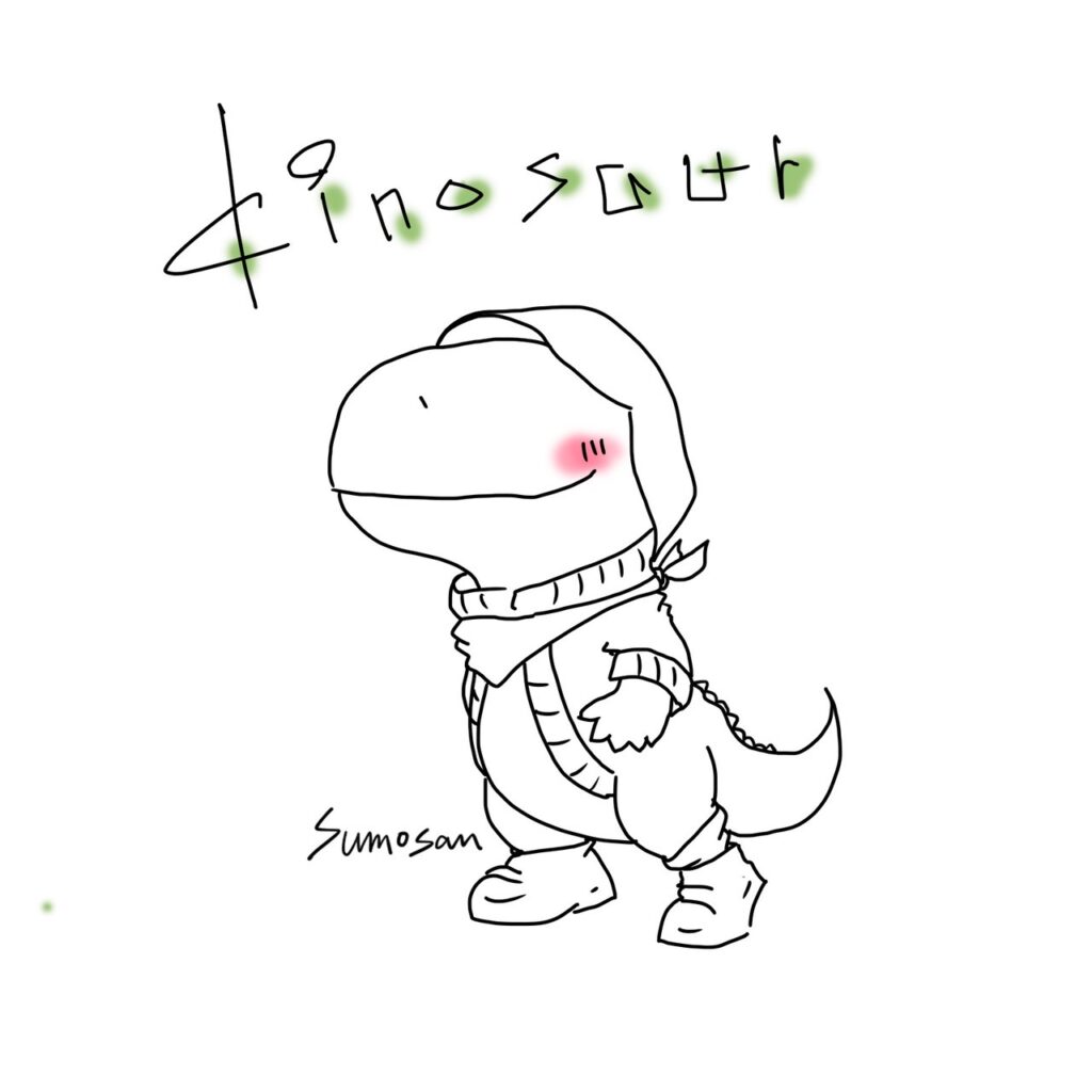 すもさん　イラスト　デザイン　ティラノザウルス