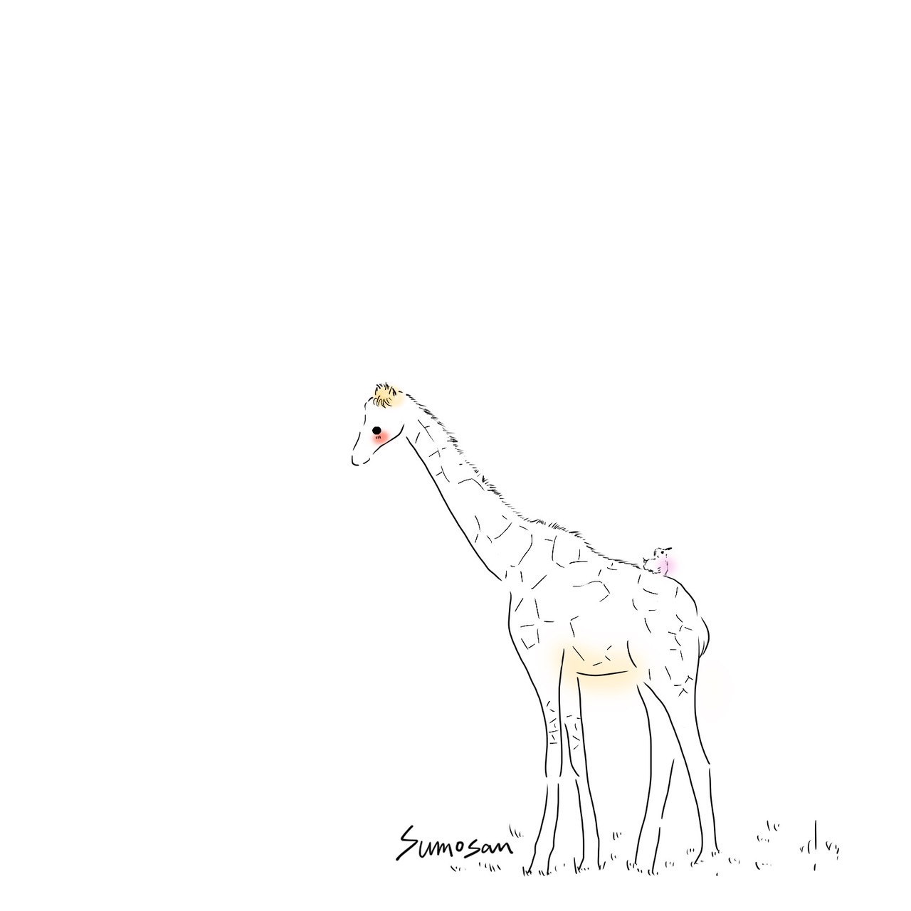 すもさん　イラスト　デザイン　きりん