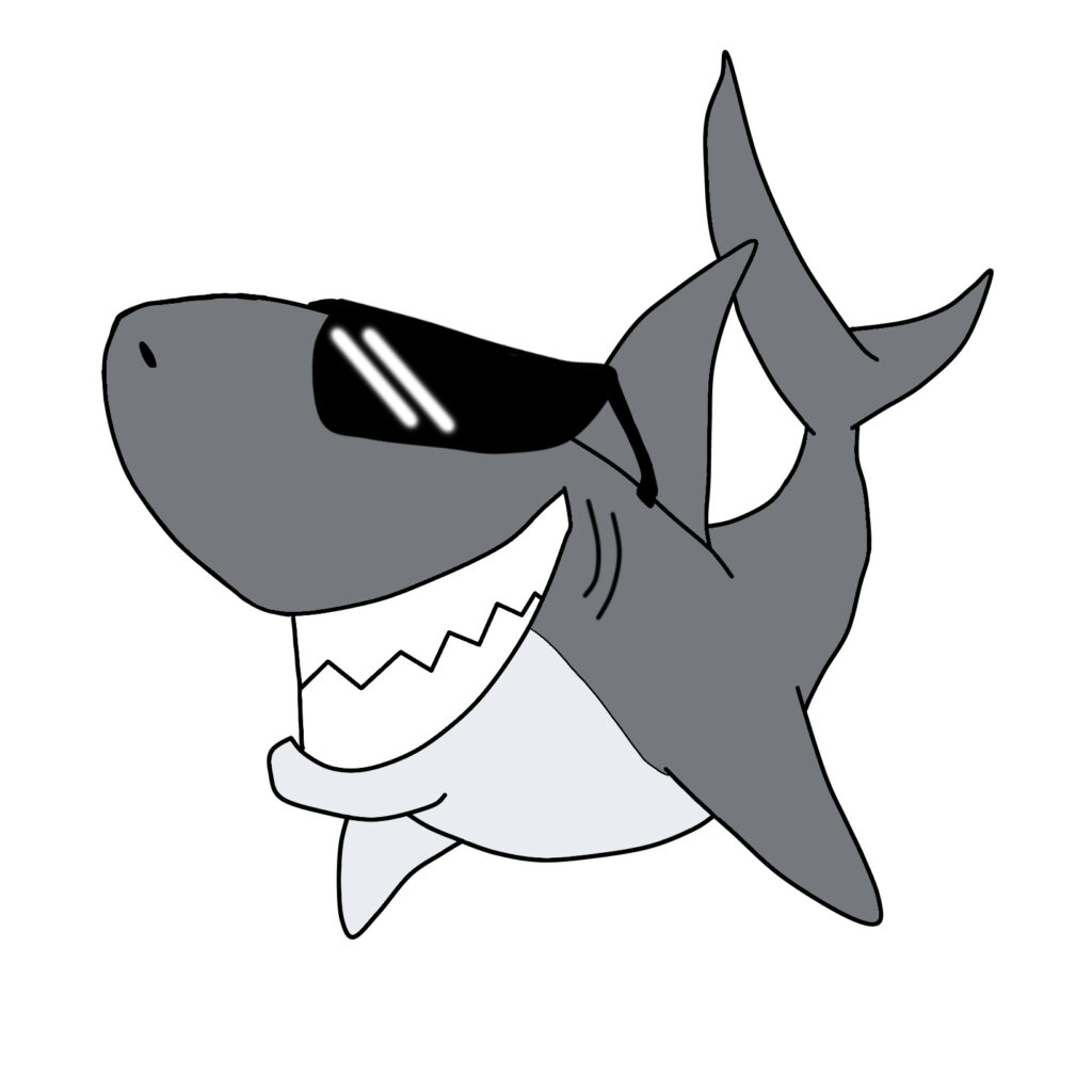 すもさん　イラスト　デザイン　ステッカー制作　サメ