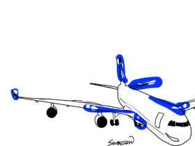 すもさん　イラスト　デザイン　飛行機